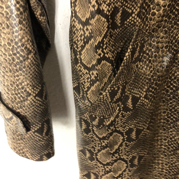 Fu Da New York snake 90s Skinprint & Texture Plus Size Belted Trench Coa… - Picture 4 of 10